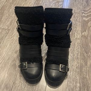 IRO Paris Hoonah Shearling flat boots
